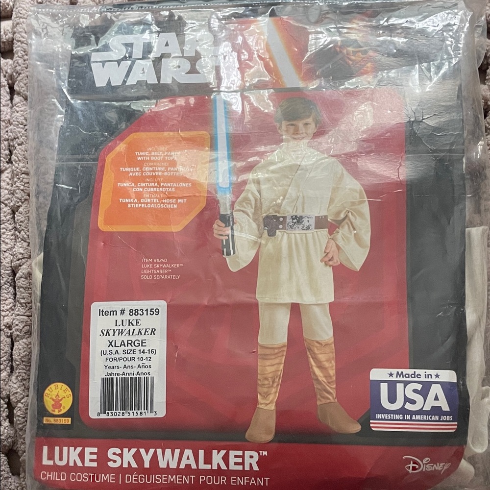 Star Wars Luke Skywalker Costume NIB